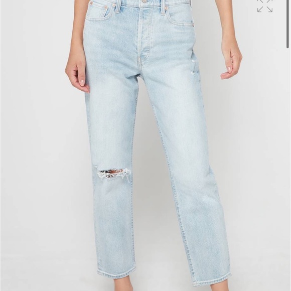 Gap Distressed High Rise Cheeky Straight Jeans with Washwell Light Destroy Wash - Picture 11 of 11